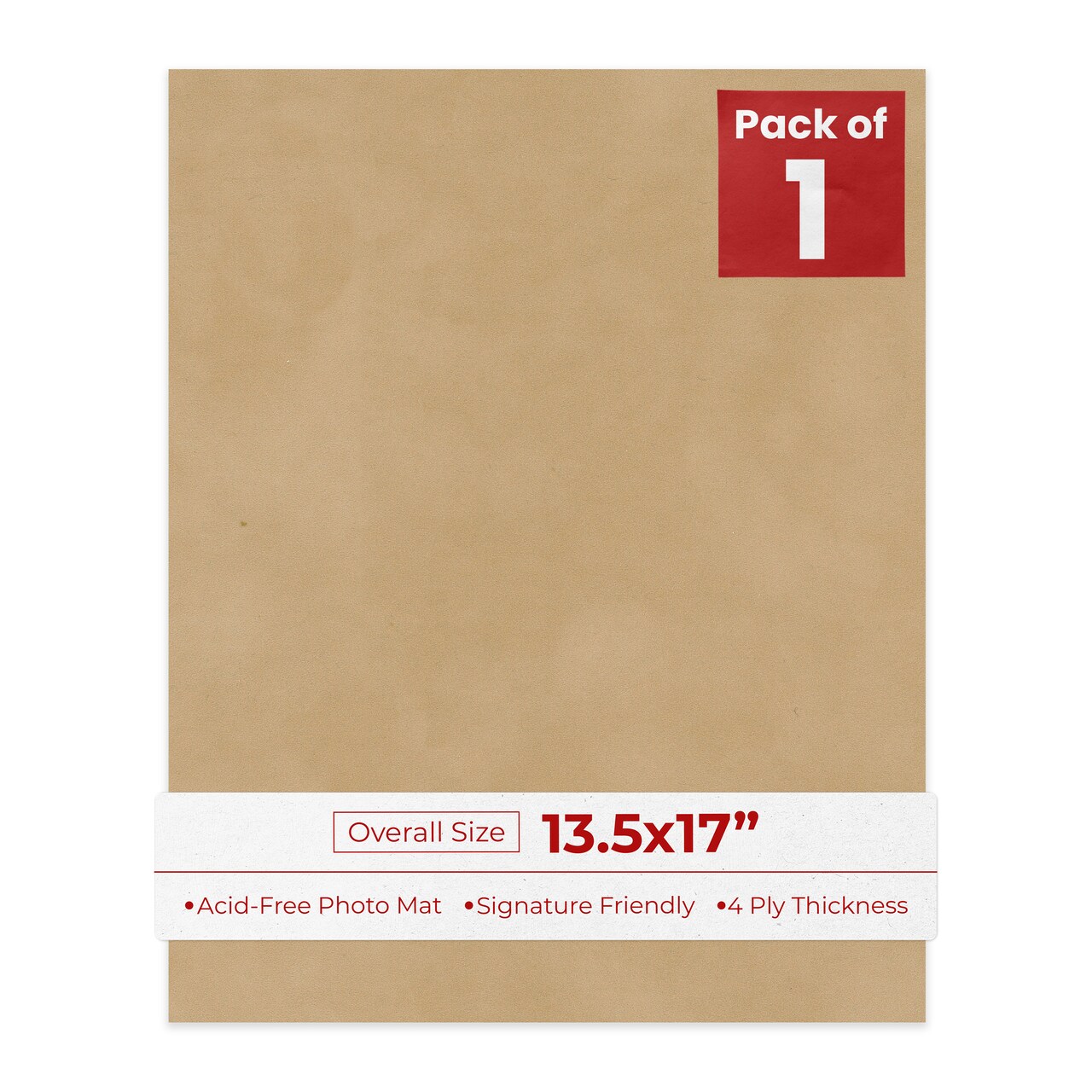 Beige Suede 13.5x17 Uncut Mat Board - Blank Sheets, No Opening